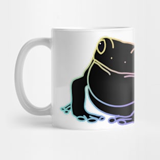 Pastel Holographic Frog - black Mug